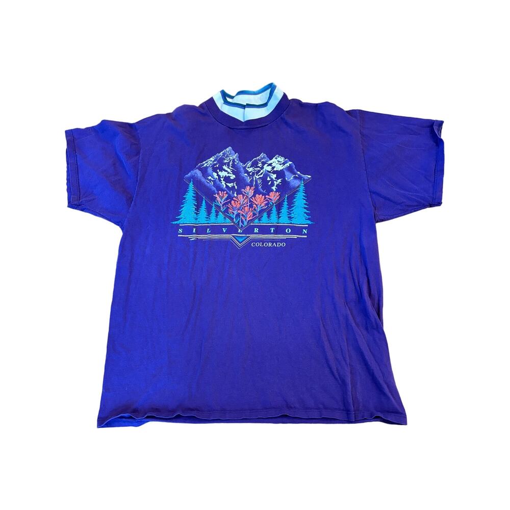 Vintage Grail XXL Colorado Rockies Purple T-Shirt Made in USA Double Collar